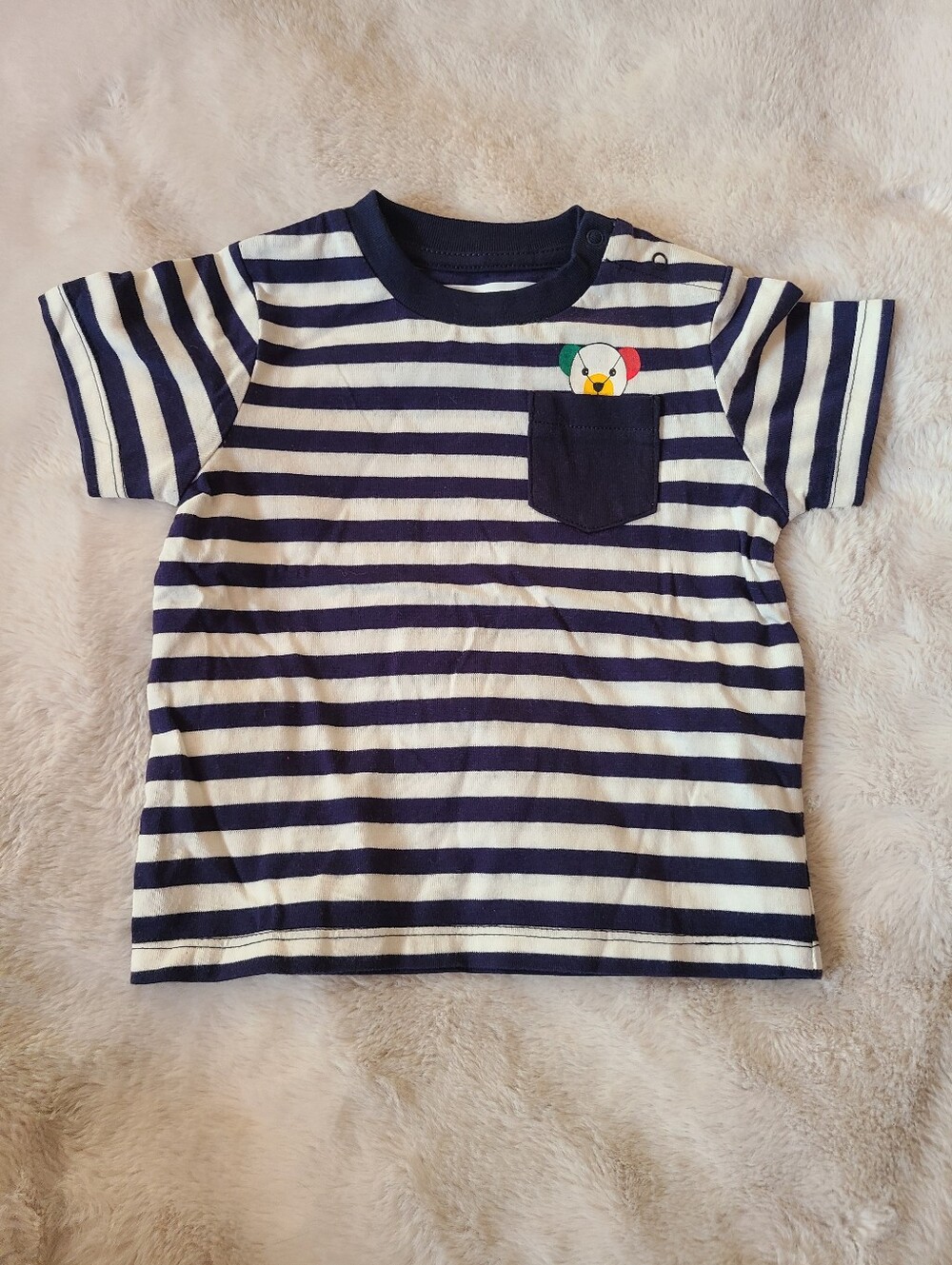 Hudson's Bay Company Stripes Tee with Pocket Bear Accent Size 6-12months